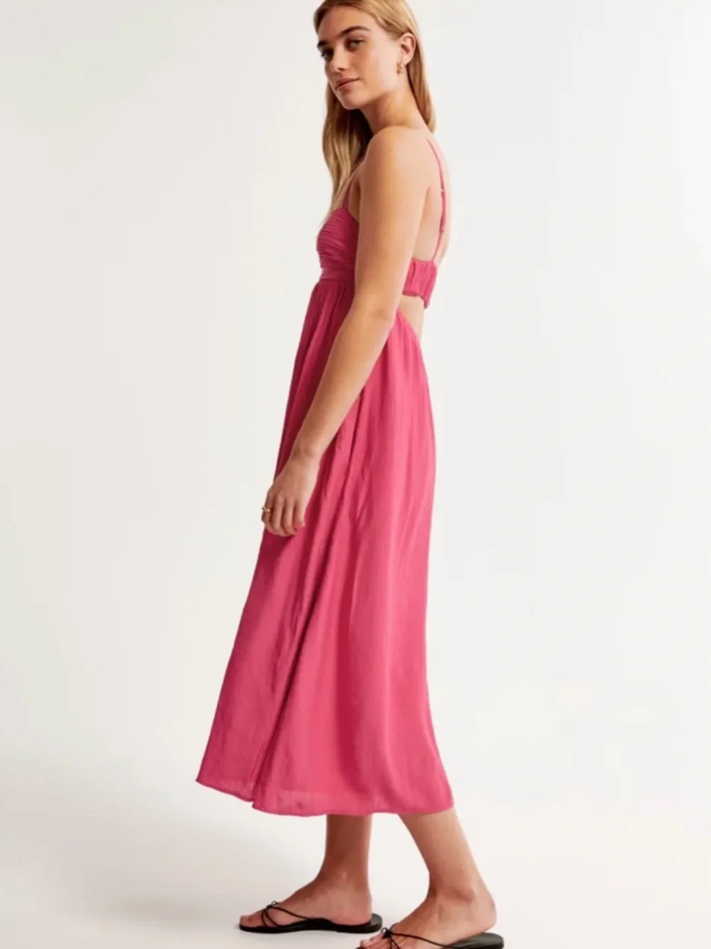 NWT Abercrombie & Fitch Crinkle Textured Maxi Dress